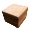 Hocker Eiche und Jute mit Rollen